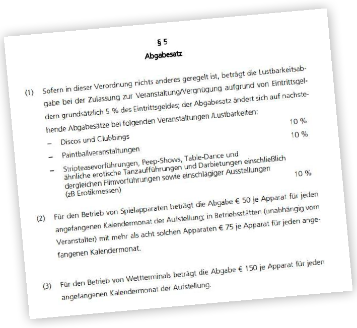 Neuer Abgabesatz mit Ausnahmen.